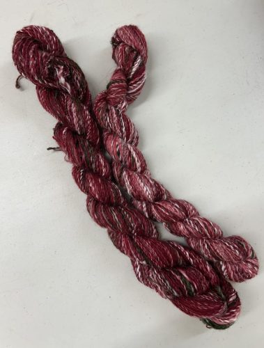 Heather's hand-dyed and handspun yarn