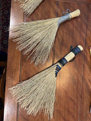 Sandi’s whisk brooms made at Peter’s Valley in New Jersey.  Sandi was lucky enough to win this class during the MAFA conference in June.  Way to go Sandi!