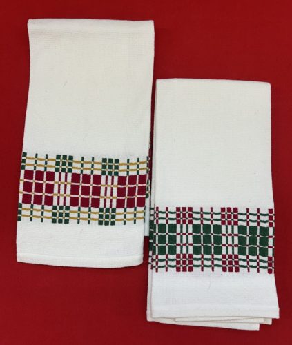 Kirsten's Holiday Monk's Belt towels