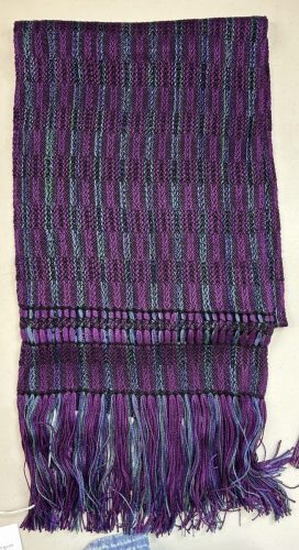 Mary Ann's Swedish Blog scarf with Italian Hem stitch. Tencel and bamboo