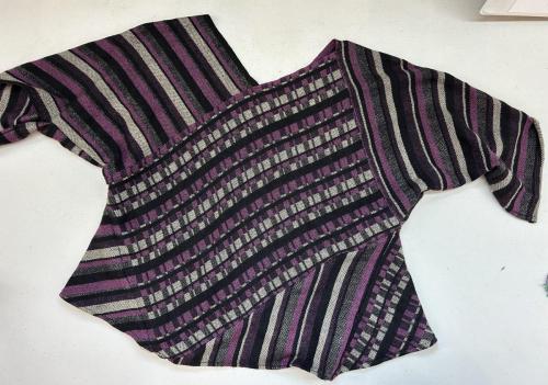 Micki P. silk and merino handwoven top