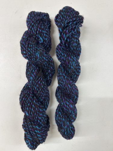 More Heather's handspun with Zwartbles