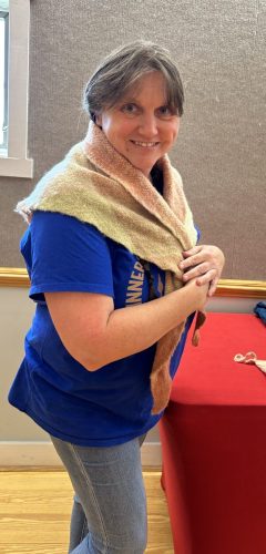 Heathers-handspun-and-triangle-loom-woven-shawlette