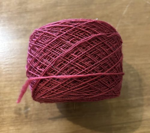 Heathers-handspun-singles-using-the-Kromski-wheel