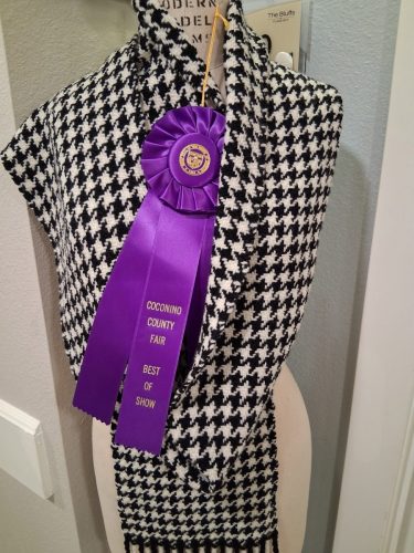 Sandi-Handspun-Houndstooth-scarf.-Best-in-Show